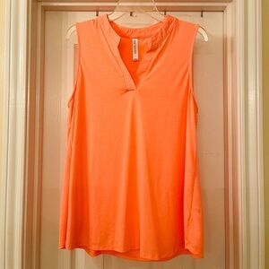 Vibrant Orange Sleeveless Top